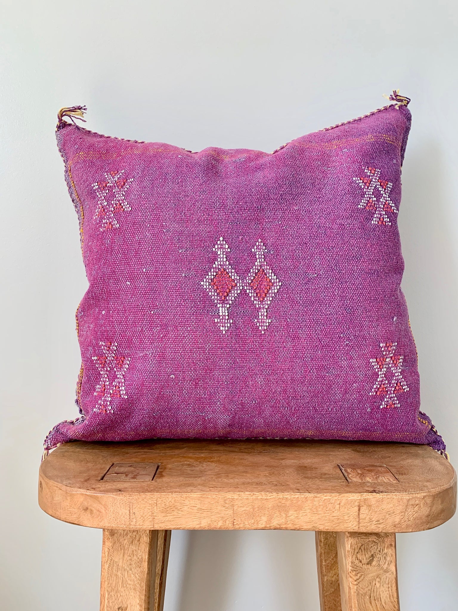 Purple Cactus Silk Pillow Cover