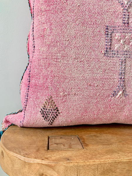 Pink Cactus Silk Pillow Cover