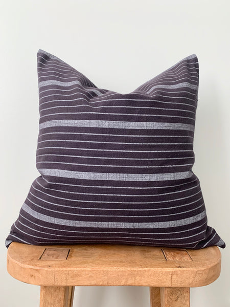 Black Stripe Pillow Cover